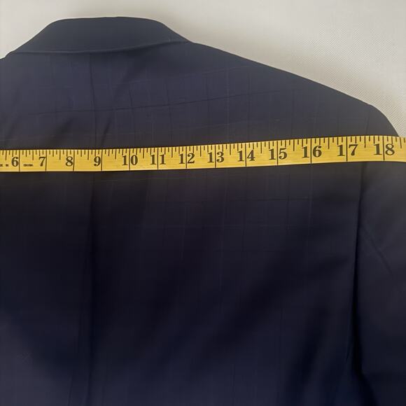 Hart Schaffner Marx Suit Mens 39 Wool Blend Window Pane Blazer Pants Union USA - Picture 11 of 16